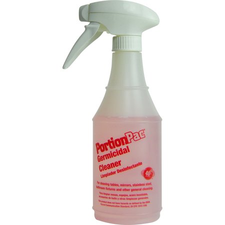 PORTIONPAC 16 oz. Germicidal Cleaner Bottle/Sprayer - 96 units/Case 160200-CS96